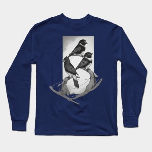 Bird On A Wire - Leonard Cohen  - Long Sleeve T-Shirt